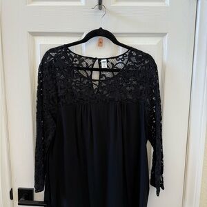 Old Navy Black Lace Blouse